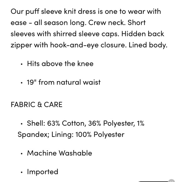 Petite Puff Sleeve Knit Dress - Picture 4 of 4